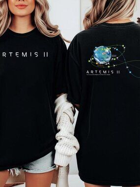 Artemis II Mission T-shirt, NASA Moon Mission Map Shirt, Space Exploration G 261
